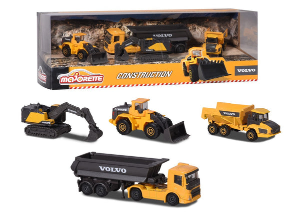 Majorette - Volvo Construction Edition 4 vehicles Gift Pack
