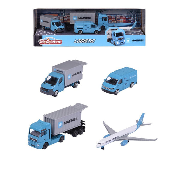 Majorette - Maersk Logistic Series 4 Pieces Gift Pack