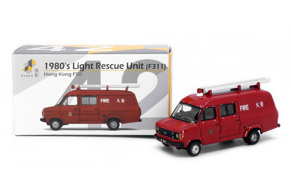 Tiny City Die-cast Model Car - 1980's HKFSD Light Rescue Unit #42