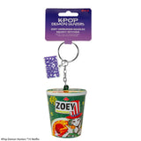 K-Pop Demon Hunters - Zoey Hamburger Noodles Squishy Keychain
