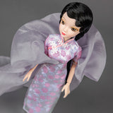 Kurhn Cheongsam Series - Cheongsam Exclusive with Grey Cape
