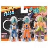 Dragon Ball Flash Series Pack of 3 - SS Blue Goku, SS Blue Vegeta & Super Saiyan Broly