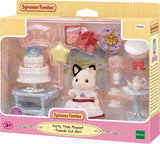 Sylvanian Families - Party Time Playset -Tuxedo Cat Girl