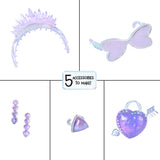 Rainbow High Creative Crystals Series Fashion Doll - Violet with Crystal Accessory Make It Kit