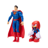 DC X Sonic The Hedgehog - 2.5 inch Knuckles as Superman & 5 inch Superman Action Figure