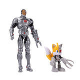 DC X Sonic The Hedgehog - 2.5 inch Tails as Cyborg & 5 inch Cyborg Action Figure