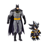 DC X Sonic The Hedgehog - 2.5 inch Shadow as Batman & 5 inch Batman Action Figure