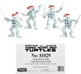 Teenage Mutant Ninja Turtles: Black and White Comic Book Figures with Comic Book
