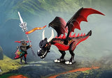 Playmobil 72114 Knights Series - Black Fire Dragon with Dragon Knight