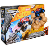 Monster Jam 1:64  Marvel Spiderman - Sandman City Battle Playset
