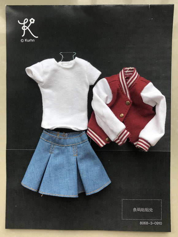 Kurhn Studio Series -  Kurhn Red Jacket with Jean Skirt