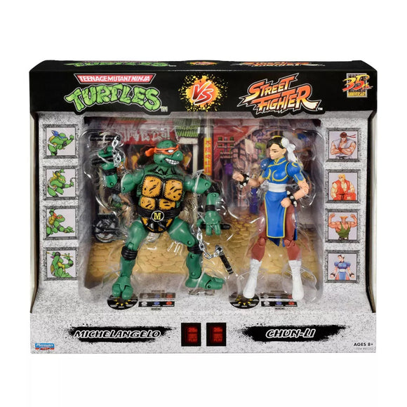 Teenage Mutant Ninja Turtles TMNT vs Street Fighter - Michelangelo vs Chun-Li Action Pack