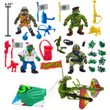 World of TMNT Sewer Heroes w/ Turtle Trooper Parachute 4-Pack Action Figures
