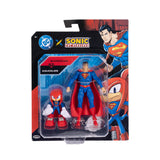 DC X Sonic The Hedgehog - 2.5 inch Knuckles as Superman & 5 inch Superman Action Figure