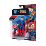 DC X Sonic The Hedgehog - 2.5 inch Knuckles as Superman & 5 inch Superman Action Figure