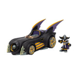 DC X Sonic The Hedgehog - Batmobile & 2.5 inch Shadow as Batman Playset