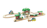 Hape - Wooden Retro Train & Station Set