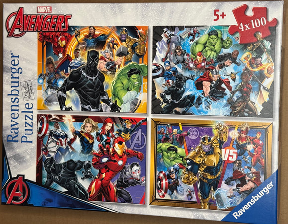 Ravensburger Puzzle Disney Marvel Series - Avengers Bumper Pack 4 x 100 pieces