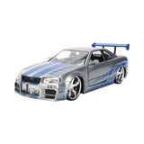 Jada - Fast & Furious Series Brian’s 2002 Nissan Skyline GT-R (BNR34) 1:24 Scale Diecast Vehicle