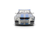 Jada - Fast & Furious Series Brian’s 2002 Nissan Skyline GT-R (BNR34) 1:24 Scale Diecast Vehicle