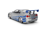 Jada - Fast & Furious Series Brian’s 2002 Nissan Skyline GT-R (BNR34) 1:24 Scale Diecast Vehicle