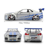 Jada - Fast & Furious Series Brian’s 2002 Nissan Skyline GT-R (BNR34) 1:24 Scale Diecast Vehicle