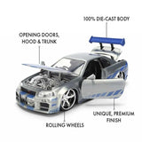 Jada - Fast & Furious Series Brian’s 2002 Nissan Skyline GT-R (BNR34) 1:24 Scale Diecast Vehicle