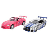 Jada - Fast & Furious Series Brian’s Nissan Skyline GT-R (R34) & Suki’s Honda S2000 1:24 Scale Diecast Vehicle
