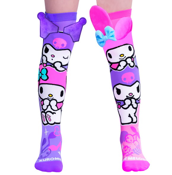 Madmia Kids & Adults Sanrio Series Kuromi & My Melody Socks
