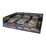 Back to the Future – 1:24 Trilogy Pack DeLorean Replica Set (Display Damage - Sale Item)