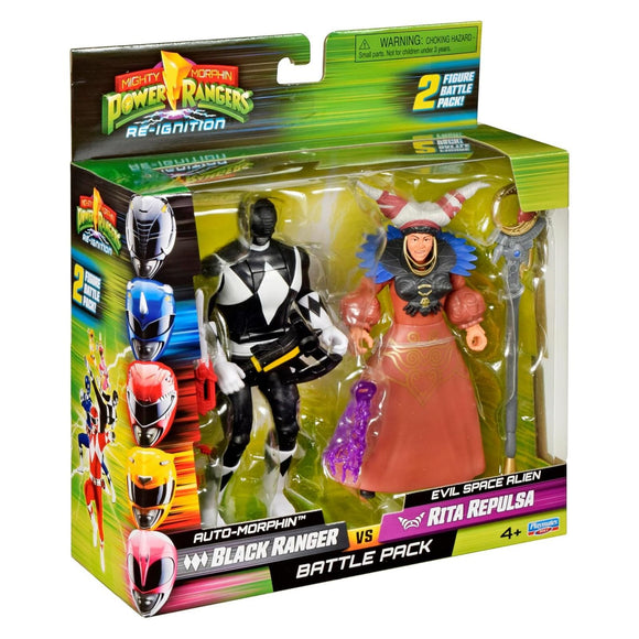 Mighty Morphin Power Rangers Re-Ignition - Black Ranger VS Rita Repulsa Battle Pack