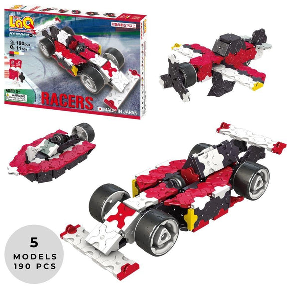 LaQ Hamacron Constructor Racers - 5 Models, 190 Pieces