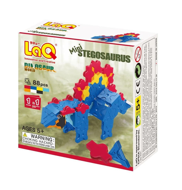 LaQ Dinosaur World Mini Stegosaurus - 1 model, 88 pieces