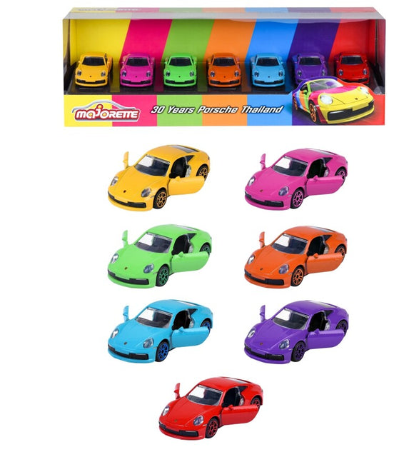 Majorette Porsche 30 Years Thailand 7 Gift Pack Premium Cars