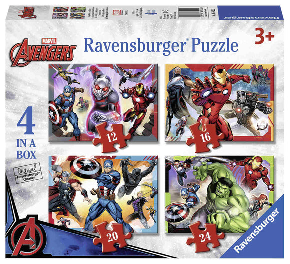Ravensburger Puzzle Disney Marvel Series - Earth Mightiest Heroes Avengers 12, 16, 20, 24 pieces