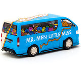 Tarmac Works Toyota Hiace Widebody Mr. Men Little Miss 50th Anniversary with Metal Oil Can