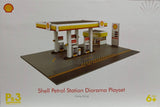 Tiny City Die-cast Model Car – Ps3 Shell Petrol Station Diorama with 4 figures