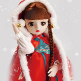 Little Kurhn Wang Xiao He Series BJD doll - Winter Red Cape Cloak Style