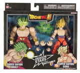 Dragon Stars Series Battle Pack - Super Saiyan Goku ( Battle Damage Ver) vs Super Saiyan Broly Action Figures