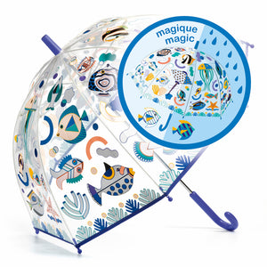 Djeco Fish Themed Colour Change PVC Child Umbrella