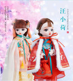 Little Kurhn Wang Xiao He Series BJD doll - Winter Red Cape Cloak Style