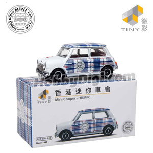 Tiny City Die-cast Model Car - Mini Cooper Mk 1 Hong Kong Mini Fan Club (Red White Blue Stripe)