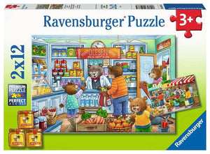 Ravensburger Puzzle - Lets Go Shopping 2x12pc